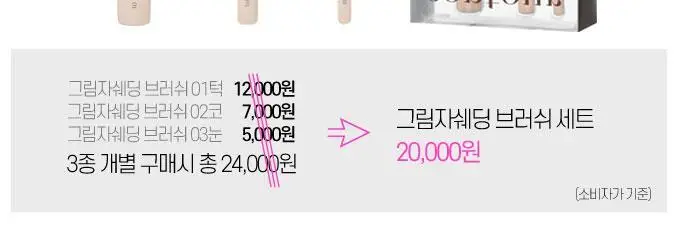[조효진 개발] 에뛰드 그림자 쉐딩 브러쉬 3종 (눈,코,턱) 상세페이지 2
